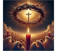 Fe Cristiana Puzzle de 120 Piezas para Adultos, 45x45cm Puzzle Adultos 120 Piezas, Juguetes Desafiantes DIY Puzzles Imposible, Rompecabezas Clásicos para Toda la Familia