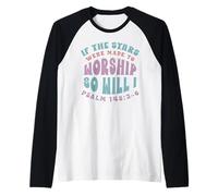Fe Cristiana Si Las Estrellas estuvieran Hechas para adorar Camiseta Manga Raglan