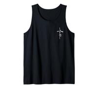 Fe Cristiano Cruz Jesucristo Religioso Moderno Minimal Camiseta sin Mangas