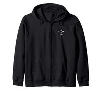 Fe Cristiano Cruz Jesucristo Religioso Moderno Minimal Sudadera con Capucha