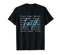 FE - Diseño de Arte de Palabras cristianas Inspiradoras Camiseta gráfica económica