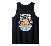 Fe En Acción Maternidad Cristiana Arca Noé Bebés Mamá Camiseta sin Mangas