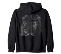 Fe en Dios - Jesús y León Biblia Cristiana Sudadera con Capucha