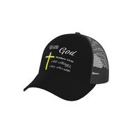Fe En Jesús. con Dios Todo Es Posible. Unisex Snapback Cap Ajustable Gorras Hip Hop Transpirable Gorra De Béisbol para Running Golf Deporte