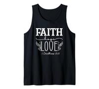 Fe Esperanza Amor 1 Corintios 13:13 Tipografía Vintage Camiseta sin Mangas