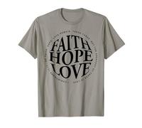 Fe Esperanza Amor Católica Biblia Verso 1 Corintios 13 13 Camiseta