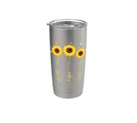 Fe Esperanza Amor Girasol Cristiano Culto Religioso Vaso térmico de acero inoxidable de doble pared