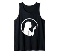 Fe Esperanza Amor Silueta para La Iglesia De Pascua Camiseta sin Mangas