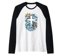 Fe, Esperanza y Mantener el Rumbo Camiseta Manga Raglan