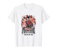 Fe Familia Libertad Águila Patriótica Orgullo Americano Camiseta