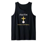 Fe Familia Softbol Cristiano Deportes Religiosos Atleta Camiseta sin Mangas