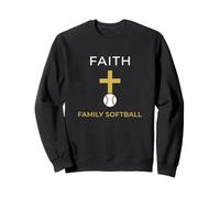 Fe Familia Softbol Cristiano Deportes Religiosos Atleta Sudadera