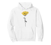 Fe Girasol Línea Arte Culto Cristiano Culto Religoso Sudadera con Capucha