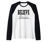 Fe Llena del espíritu Cristiano Creer en Cristo Juan 14-1 Camiseta Manga Raglan