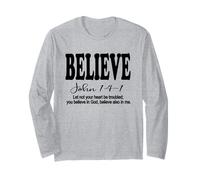 Fe Llena del espíritu Cristiano Creer en Cristo Juan 14-1 Manga Larga