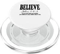 Fe Llena del espíritu Cristiano Creer en Cristo Juan 14-1 PopSockets PopGrip para MagSafe