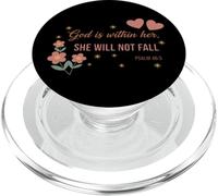 Fe Salmo 46:5 Dios está Dentro de Ella, Ella no caerá Floral PopSockets PopGrip para MagSafe