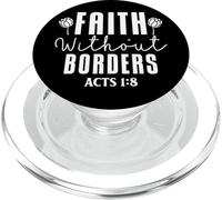 Fe Sin Fronteras Hechos 1:8 Diseño Floral PopSockets PopGrip para MagSafe