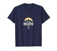 Fe sobre el Miedo a los Hombres | No Temas, creas Solo Inspirador Camiseta, Hombre, Azul Marino, 4XL