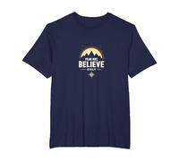 Fe sobre el Miedo a los Hombres | No Temas, creas Solo Inspirador Camiseta, Hombre Tallas Grandes, Azul Marino, 3X Alto