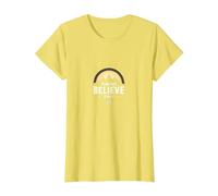 Fe sobre el Miedo a los Hombres | No Temas, creas Solo Inspirador Camiseta, Mujer, Limón, L