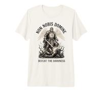 Fe sobre el Miedo Caballero Templario Espada Derrota Armadura Oscuridad Camiseta Premium
