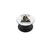 Fe sobre el Miedo Caballero Templario Espada Derrota Armadura Oscuridad PopSockets PopGrip Adhesivo