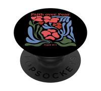 Fe sobre el miedo Cita de la Biblia Cristiana PopSockets PopGrip Adhesivo