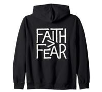 Fe sobre el Miedo Creencia Religiosa Mensaje Inspirador Sudadera con Capucha