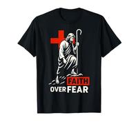 Fe sobre el Miedo Cristiano Motivacional Jesús Cruz Pastor Camiseta