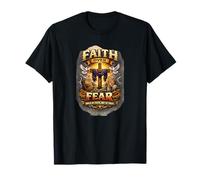 Fe sobre el Miedo Cruz Cristiana inspiración bíblica Camiseta
