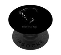 Fe sobre el miedo Jesús Cristiano Mujeres Hombres Religioso Gráfico PopSockets PopGrip Adhesivo