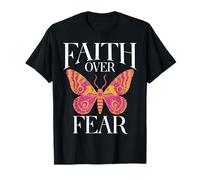 Fe sobre el Miedo Mariposa Cristiano Jesús Religioso Dios Camiseta