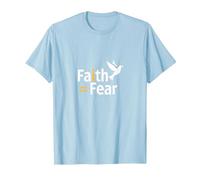 Fe sobre el Miedo: Mensaje Inspirador de Paloma Espiritual Camiseta, Hombre, Azul Bebé, 3XL