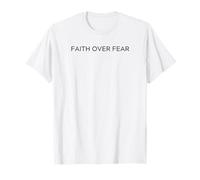 Fe sobre el miedo Moderno Christian Diciendo Minimal Camiseta