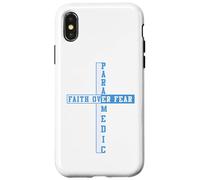 Fe sobre el miedo Patriótico Cristiano EMT First Responder Carcasa para iPhone X/XS