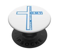 Fe sobre el miedo Patriótico Cristiano EMT First Responder PopSockets PopGrip Adhesivo
