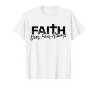 Fe sobre el Miedo Siempre | Confía en Dios Cita Cristiana | Jesús Camiseta