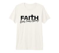 Fe sobre el Miedo Siempre | Confía en Dios Cita Cristiana | Jesús Camiseta Premium