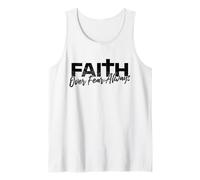 Fe sobre el Miedo Siempre | Confía en Dios Cita Cristiana | Jesús Camiseta sin Mangas