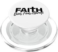 Fe sobre el Miedo Siempre | Confía en Dios Cita Cristiana | Jesús PopSockets PopGrip para MagSafe