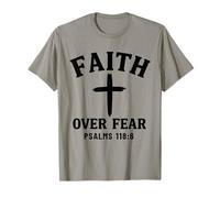 Fe sobre el miedo Verso de la Biblia Salmos 118:6 Cristiano Camiseta