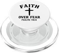 Fe sobre el miedo Verso de la Biblia Salmos 118:6 Cristiano PopSockets PopGrip para MagSafe