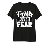 Fe sobre Miedo: Mensaje Motivacional Inspirador Camiseta Premium