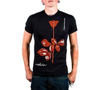 FEA Camiseta para Hombre Depeche Mode Band Photo Soft, Violador Negro, L