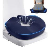 Feagar Cojin Coxis Hemorroides de Espuma Memoria, Cojin Silla Oficina y Coche Conductor Antiescaras con Aro Ajustable, Aliviar Presión de Coxis y Ciática