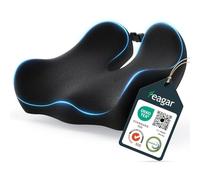 Feagar Cojin Silla Oficina - Cojin Coxis Ortopedico de Espuma con Memoria, Cojín Ergonómico para Silla de Oficina, Silla de Ruedas y Coche, Alivia Dolor de Coxis, Cadera y Ciática - Funda Lavable