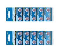 FEAMOS20/10Pack Pilas de botón LR44AG13 de larga duración, alcalinas, para electrónica, juguetes y relojes.