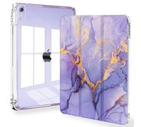 Feams Funda delgada para iPad Air de 11 pulgadas M3 2025 / M2 2024, iPad Air de 5ª generación 2022 / iPad Air de 4ª generación 2020 de 10.9 pulgadas, parte trasera transparente con soporte para