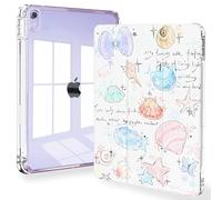 Feams Funda delgada para iPad Air de 11 pulgadas M3 2025 / M2 2024, iPad Air de 5ª generación 2022 / iPad Air de 4ª generación 2020 de 10.9 pulgadas, parte trasera transparente con soporte para